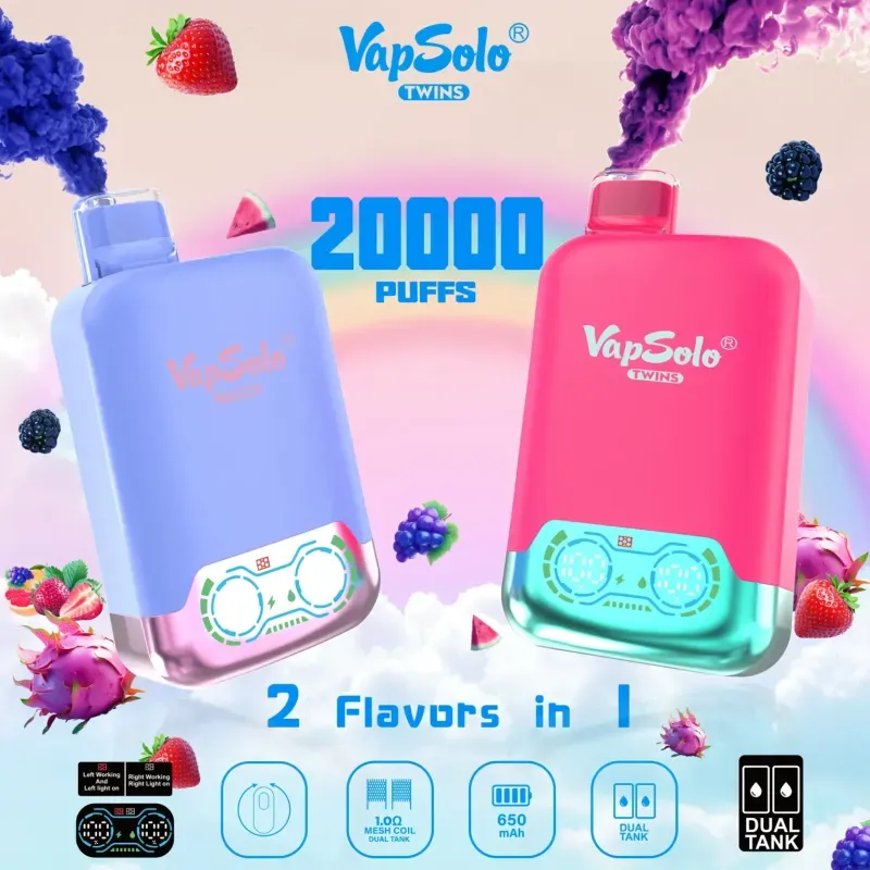 La revisión definitiva de VapSolo Twins 20000: ¿Una potencia de doble sabor?